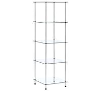 Etagère à 3 Niveaux Verre Trempé Bibliothèque Vitrine Rangement Salon vidaXL