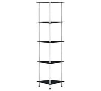Etagère à 3 Niveaux Verre Trempé Bibliothèque Vitrine Rangement Salon vidaXL