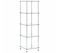 vidaXL Étagère 3 niveaux Transparent – Verre trempé 40×40×67 cm