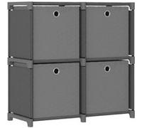 Etagère d'Affichage 5 Cubes Tissu Bibliothèque Rangement Organisateur vidaXL