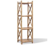 Etagère à 4 paliers en bambou Brun G