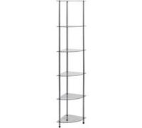 Etagère à 3 Niveaux Verre Trempé Bibliothèque Vitrine Rangement Salon vidaXL