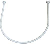Étagère à Anneau en Forme De U pour Magasin De Vêtements Salle D’essayage Dressing Tenture Murale Tringle Rail Rideau De Douche Tringle, White, 80x80cm