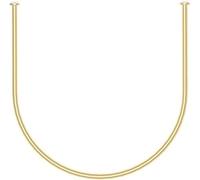 Étagère à Anneau en Forme De U pour Magasin De Vêtements Salle D’essayage Dressing Tenture Murale Tringle Rail Rideau De Douche Tringle, Gold, 100x100cm