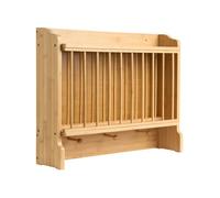 Étagère à assiettes murale MADELEINE Bambou Marron clair