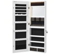 Étagère à bijoux sur pied Rangement pour le retour à l'école en dortoir Miroir intérieur éclairé, super pratique : Quand vous ouvrez la porte de cette armoire à bijoux, les LED s'allument. Tellement p