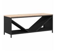 Étagère à bois de chauffage avec plateau en bois - COCO - support à bûches - Acier - Noir - 100 5 x 35 5 x 40 cm 860wiw86f