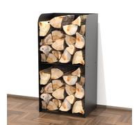 Étagère À Bois De Foyer En Acier Massif Revêtue Par Poudre