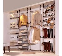 Etagère à Bottes Télescopique avec Barres Aluminium Range-chaussures vidaXL