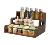 Étagère à Bouteilles de Spiritueux,Rack Organisateur pour Sirops à Café - Support d'Affichage Rétro à 3 Étages pour Bouteilles de Whisky en Bois pour Maison Cuisine Collectionneurs Passionnés et