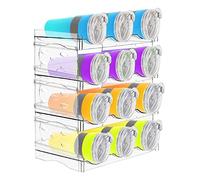 Étagère à bouteilles empilable - Étagère à vin à 4 niveaux - Rangement pour bouteilles de réfrigérateur - Organisateur de bouteilles d'eau pour cuisine