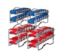 Étagère à bouteilles grande capacité | Étagère métallique réglable pour la conservation des aliments - Étagère de comptoir gain de place pour 44 bouteilles, rangement de placard de cuisine robuste (2/