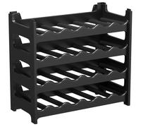 Étagère à bouteilles Modulable ARTECSIS 24 Bouteilles - Cave à vin en plastique, 60x28x54 cm (LxlxH), Noir - Range bouteille