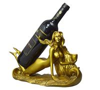 Étagère à Bouteilles Wine Rack Bottle Holder Fashion Modern Statues Decor Home Furnishing Living Room Decoration Resin Crafts Casier à Vin(Golden)