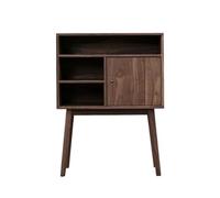 étagère à CD Présentoir en bois for disques vinyles à pieds hauts | Bibliothèque de table de bout