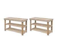 Étagère à Chaussures 2 en 1 avec Plateau en Bois Massif,Meuble de Rangement Multifonctionnel Anti-poussière pour Chaussures,Livres,Jouets et vêtements.