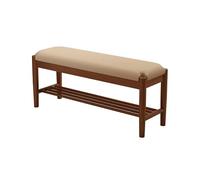 Étagère à chaussures à 2 niveaux avec siège rembourré, solution de rangement stable pour entrée, couloir, salon, chambre à coucher, placard élégant