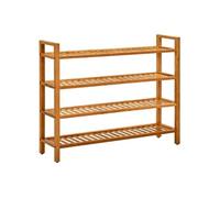 vidaXL Étagère à chaussures en chêne massif – 3 étagères, armoire de rangement