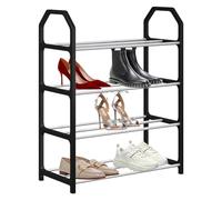 Étagère à Chaussures à 4 Niveaux - Étagère à Chaussures à 4 Niveaux - Étagère à Chaussures Peu encombrante avec 4 étages - Étagère à Chaussures Verticale Stable - Grande
