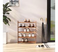Étagère à chaussures à 5 niveaux avec étagère en bois synthétique, idéale pour entrée, salon et placard, solution de rangement pour économiser de l'espace. Dimensions : 65 x 24 x 81 cm, élégante et