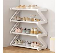 Étagère à chaussures autoportante à 4 niveaux pour entrée, chambre à coucher ou dortoir, organiseur de chaussures facile à assembler, solution de rangement élégante pour chaussures et bottes, design