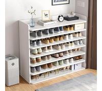 Étagère à chaussures autoportante à 6 niveaux, grande capacité pour placard, entrée, garage, chambre à coucher, blanc, 101,6 x 25,4 x 104,1 cm (L x l x H)