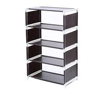 Étagère à chaussures autoportante multifonction 4/5 niveaux en non-tissé résistant à la poussière pour placard, entrée, étagère de rangement