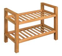 Étagère à chaussures avec 2 étagères 50x27x40 cm Chêne massif