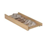 Étagère à Chaussures Basse à Roulettes Sous Meuble, Plateau à Chaussures Coulissant, Porte Chaussure En MDF Sur Roulettes pour Petits Espaces, Dortoir, Placard Sous Le Lit(Yellow,70x38.2x10.5cm)