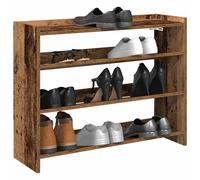 vidaXL Étagère à Chaussures Vieux Bois 80x25x62 cm Bois d'ingénierie, Rangement de Chaussures, Armoire de Rangement de Chaussures, Placard à Chaussures
