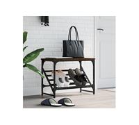 vidaXL Étagère à chaussures chêne marron 60x30x45 cm bois d'ingénierie 833417 Marron G