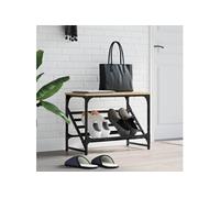 vidaXL Étagère à chaussures Sonoma Rangement d'entrée Bois d'ingénierie 60x30x45 cm Gris