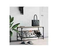 Vidaxl Étagère À Chaussures Chêne Sonoma 90x30x45 Cm Bois D'ingénierie Marron