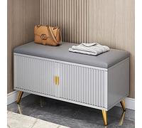 Étagère à chaussures compacte avec couvercles pour entrée, banc à chaussures élégant, meuble à chaussures moderne pour une décoration d'intérieur soignée et chic