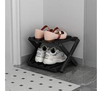 Étagère à chaussures compacte en bambou - Organisateur autonome et pliable pour les petits espaces, idéal pour l'entrée, le couloir et le rangement du placard