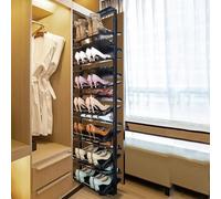 Étagère à chaussures coulissante, pivotante et empilable, avec étagère verticale réglable. Solution de rangement extensible et peu encombrante pour chaussures, idéale pour organiser votre ma