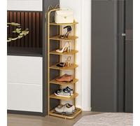 Étagère à chaussures d'angle en métal doré à 10 niveaux - Gain de place pour placard, entrée, couloir, chambre à coucher - Assemblage facile sans outils, parfait pour les petits espaces