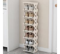 Étagère à chaussures d'angle étroit empilable à 3 niveaux pour entrée, salon et couloir - Optimisez l'espace et désencombrez votre maison
