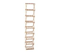 Étagère à Chaussures d'Angle Plieuse Bois 12x11in Multi-Niveaux | Assemblage par Emboîtement Sans Outil, Support 33 Livres par Tablette, Pliable pour Rangement Compact