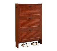 Étagère à chaussures de style chinois élégante avec 3 tiroirs pliables, design économiseur d'espace, organiseur de chaussures autonome, 70 x 17 x 120 cm, parfait pour la décoration de la maison