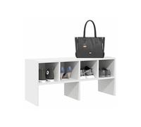 Etagère à chaussures empilable blanc 89,5x30x40 cm, étagère à chaussures de rangement, rangement de chaussures 858839