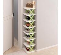 Étagère à chaussures empilable et pliable pour économiser de l'espace - Assemblage facile sans outils - Parfait pour l'entrée et les petits espaces - Design multicouche pour un rangement facile