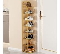 Étagère à chaussures en bambou à 10 niveaux pour entrée et salon - Étagère verticale peu encombrante avec présentoir à fleurs durable - Design pliable pour une utilisation familiale