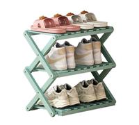 Étagère à chaussures en bambou à 3/4/5 niveaux, portable, pliable, sans installation, petite tour à chaussures verticale pour chambres et couloirs, design naturel à 3 couches