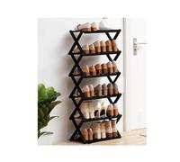 Étagère à chaussures en bambou à 5 niveaux - Gain de place pour placard pouvant contenir 32 à 40 paires de chaussures au design fin, durable et élégant, solution de rangement pour la maison et
