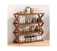 Étagère à chaussures en bambou - Design pliable en forme de X - Organisateur de chaussures sur pied pour entrée, chambre, couloir - Étagère de rangement de chaussures