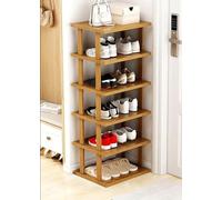 Étagère à chaussures en bambou mince pour économiser de l'espace vertical empilable pour couloir, chambre à coucher, entrée, armoire, haute capacité, assemblage facile