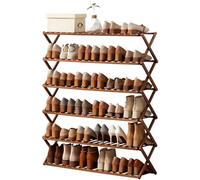 Étagère à chaussures en bambou multi-couches à 3 niveaux - Peu encombrant pour les couloirs et les salles de séjour - Solution de rangement élégante pour les entrées et les placards
