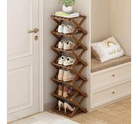 Étagère à chaussures en bambou - Organiseur à chaussures à 3 niveaux pour entrée, couloir et placard - Design peu encombrant pour les petits espaces - Solution de rangement élégante pour chaussures