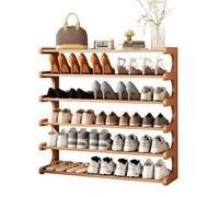 Étagère à chaussures en bois à 6 niveaux, étagère étroite pour économiser de l'espace pour salon, couloir, salle de bain (taille : 80 cm)